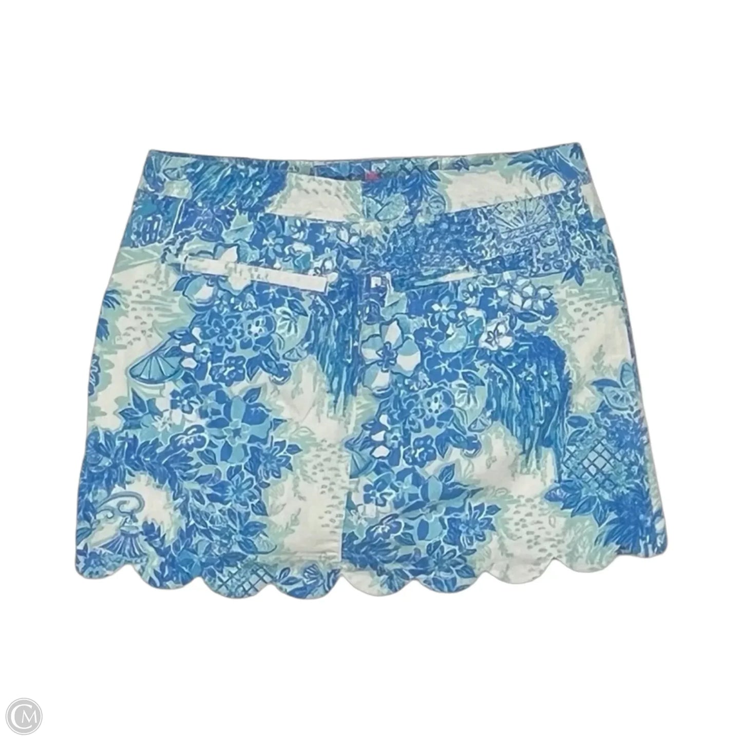 Skort Designer By Lilly Pulitzer In Blue & White, Size: 6