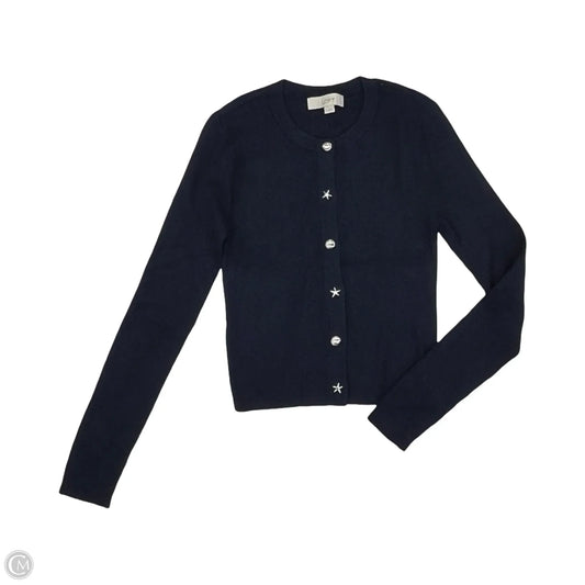 Sweater Cardigan By Loft In Navy, Size: S