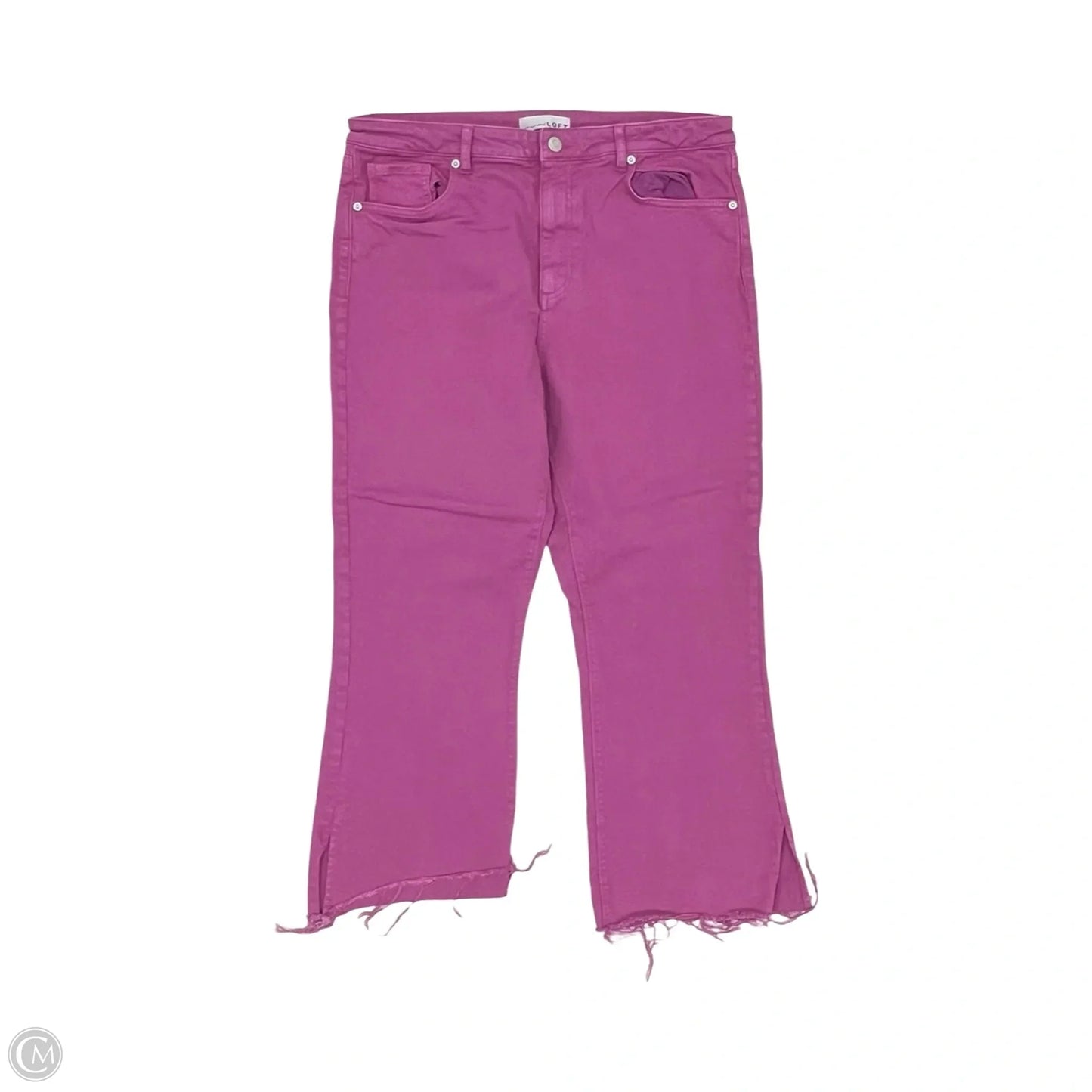 Jeans Cropped By Loft In Purple Denim, Size: 12