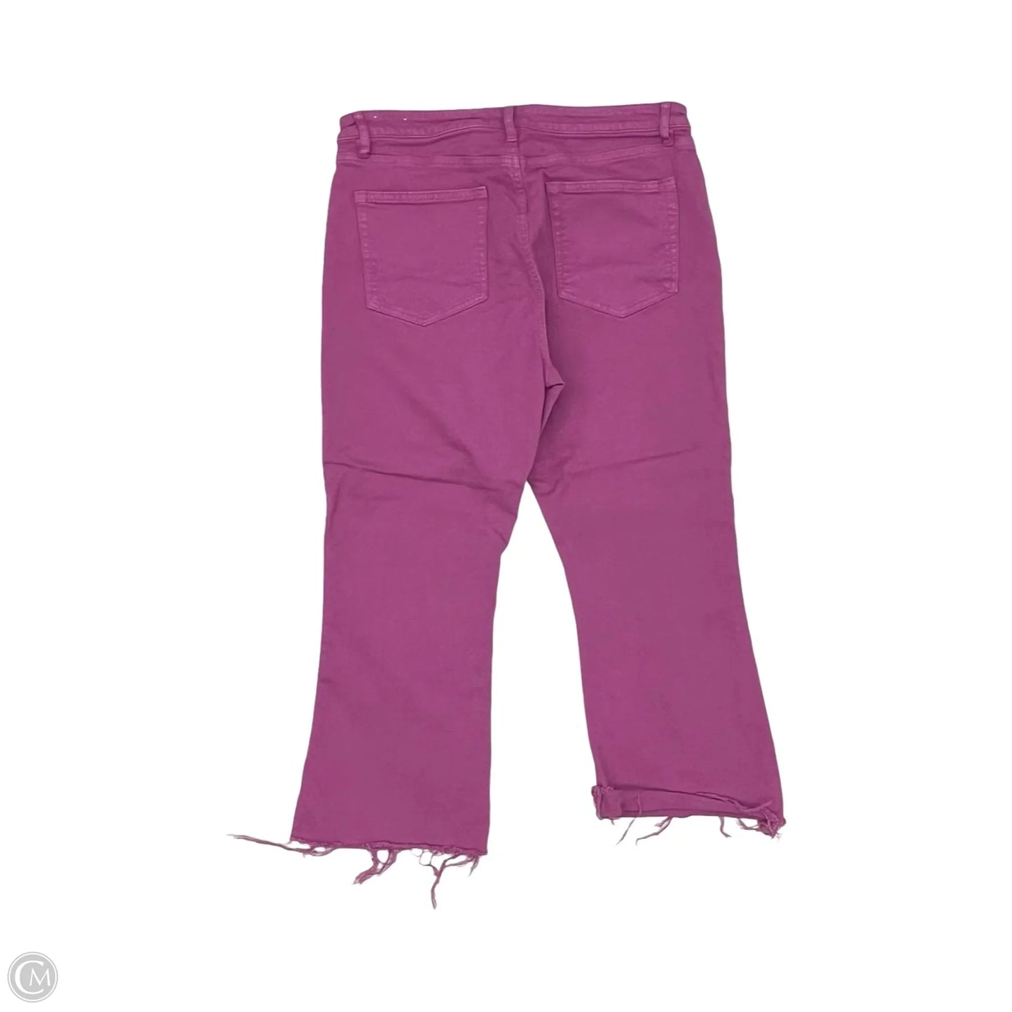 Jeans Cropped By Loft In Purple Denim, Size: 12