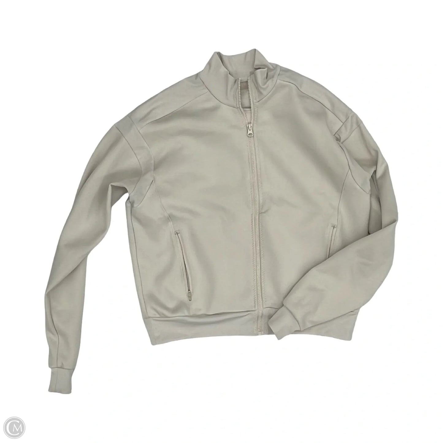Athletic Jacket By Zella In Cream, Size: M