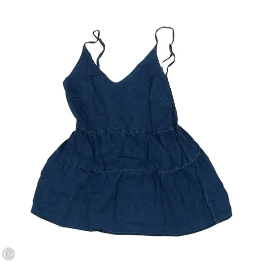 Blouse Sleeveless By Old Navy In Blue Denim, Size: Xs