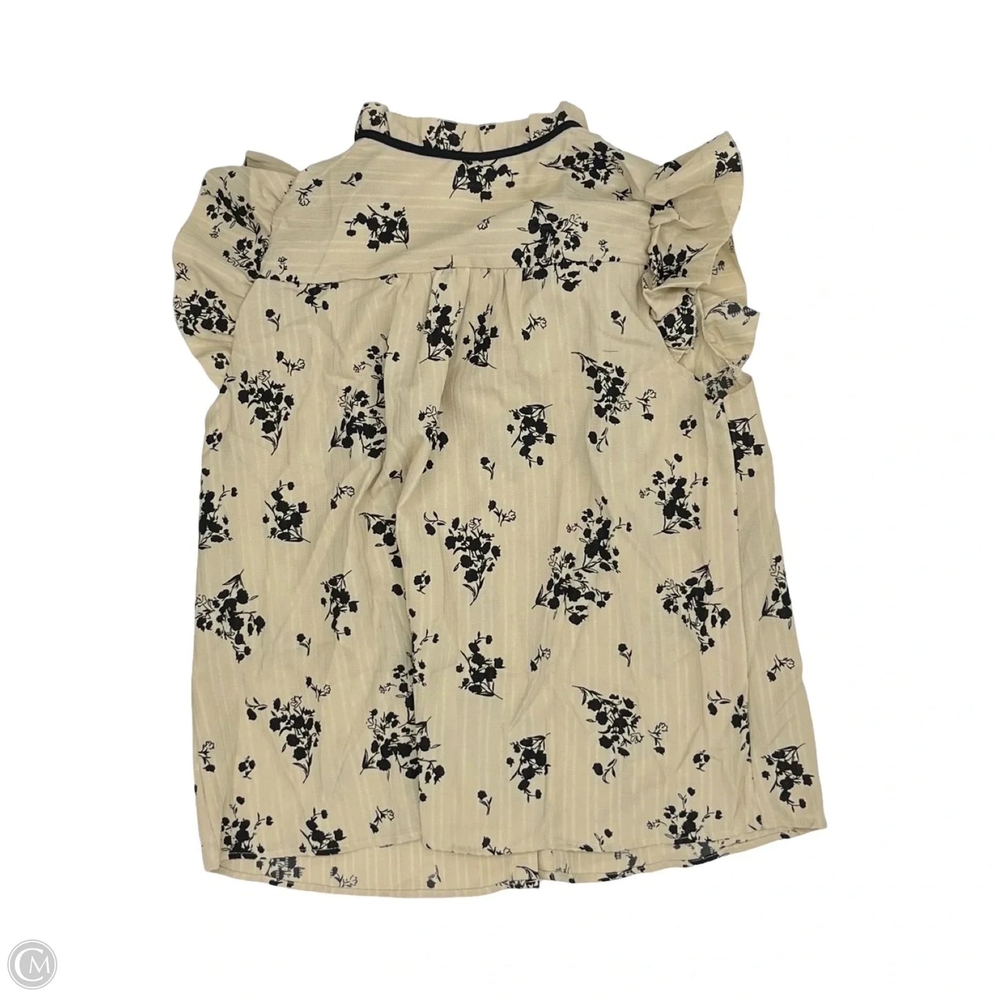 Blouse Short Sleeve By Shein In Black & Tan, Size: 3x