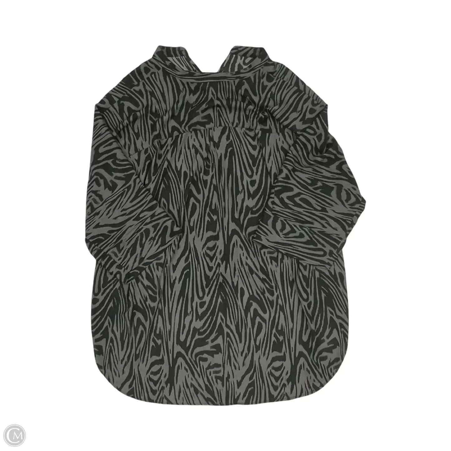 Blouse 3/4 Sleeve By Torrid In Black & Grey, Size: 3x