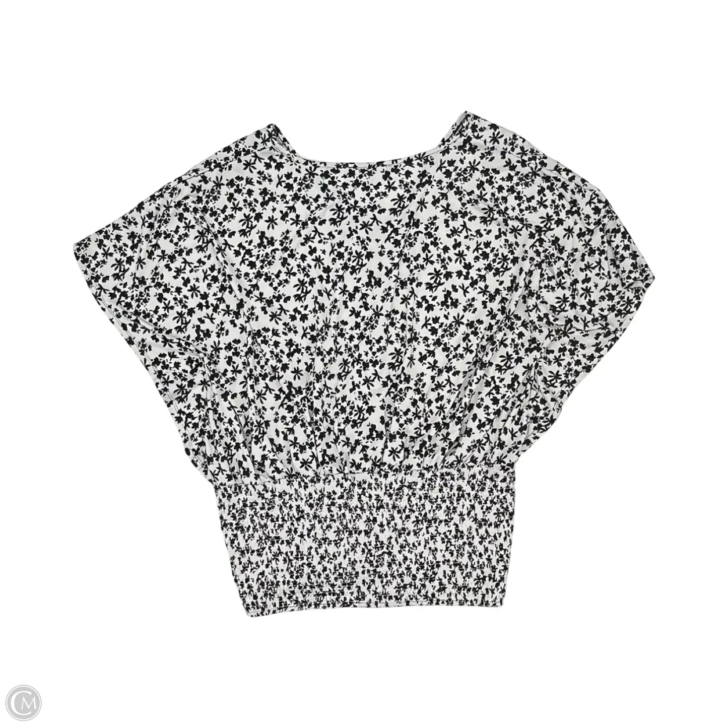 Blouse Short Sleeve By Robert Louis In Black & White, Size: 2x