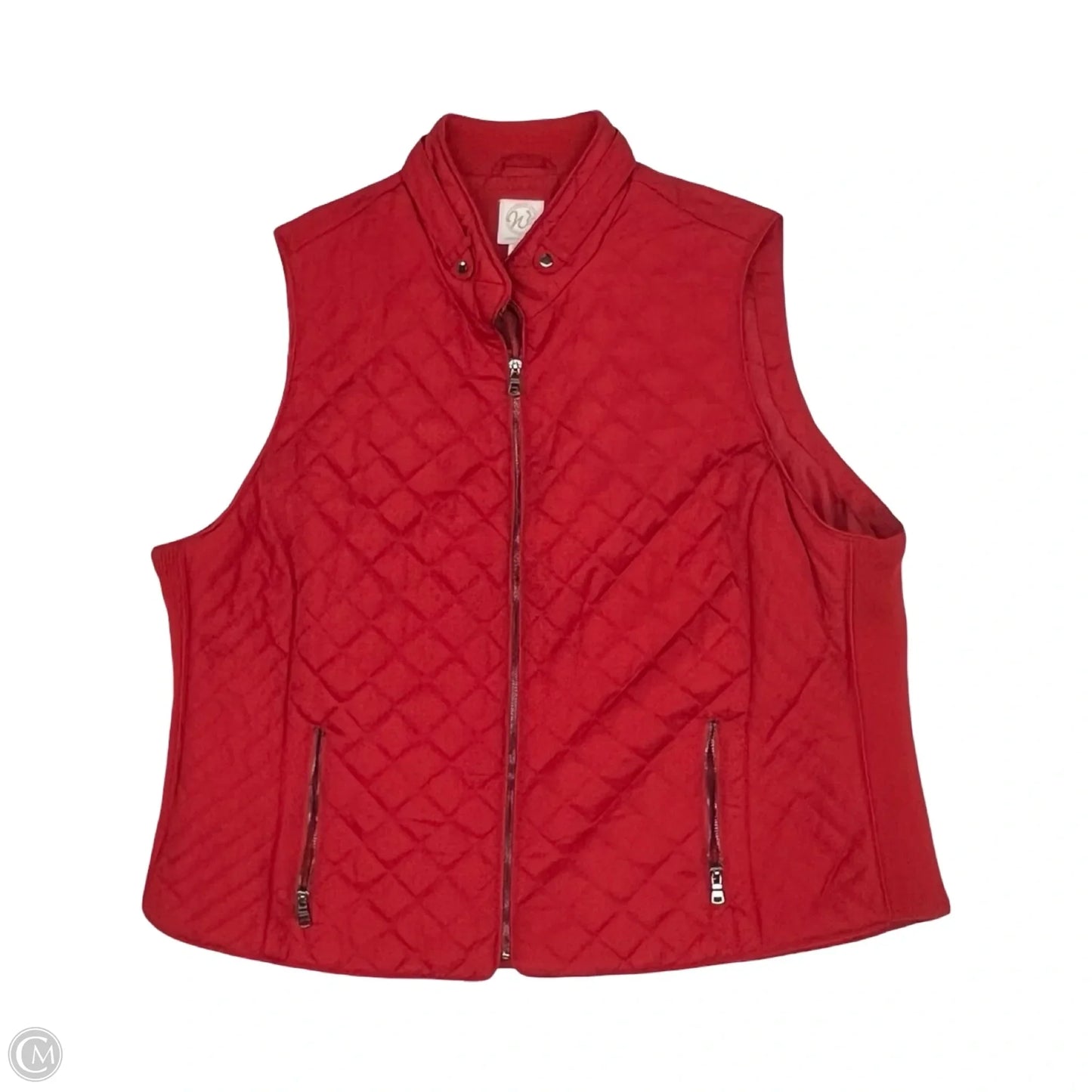 Vest Puffer & Quilted By Westport In Red, Size: 3x