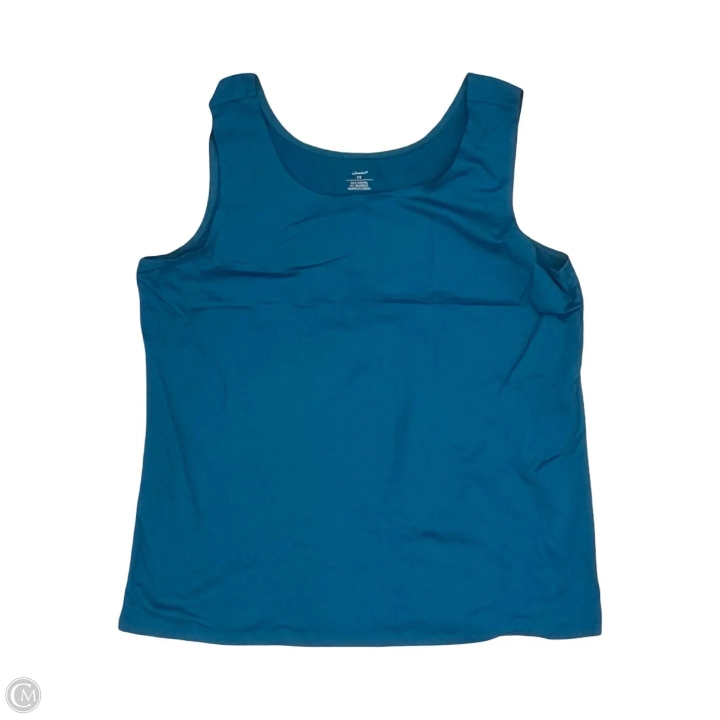 Top Sleeveless Basic By Cj Banks In Teal, Size: 1x