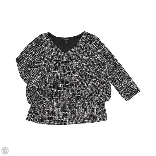 Blouse 3/4 Sleeve By Lane Bryant In Black & White, Size: 3x