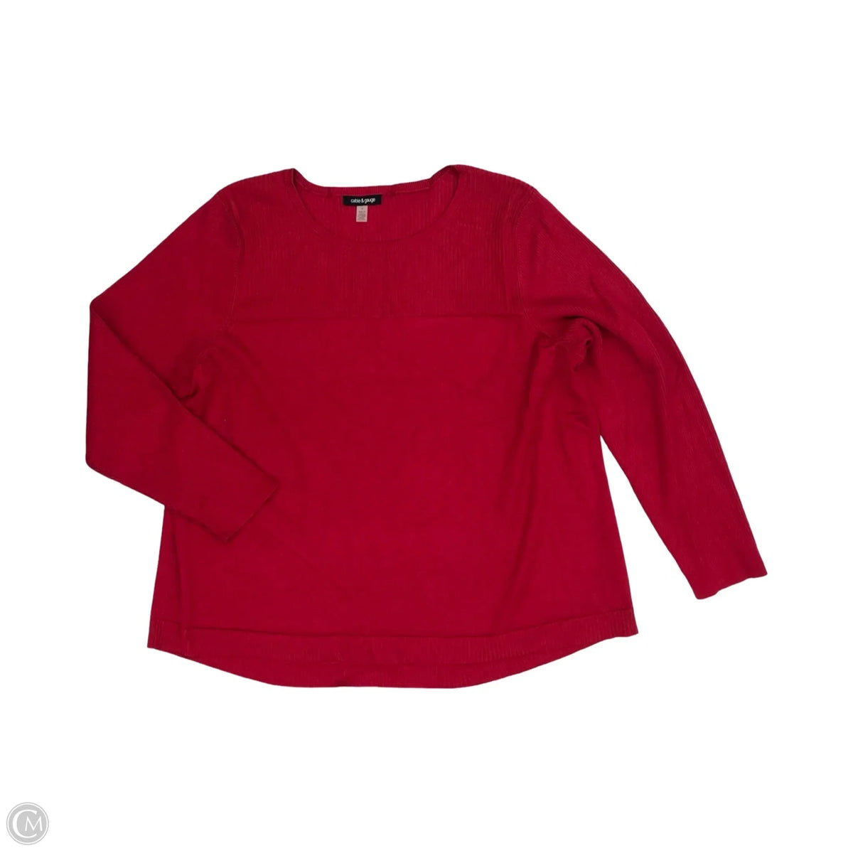 Sweater By Cable And Gauge In Red, Size: 3x