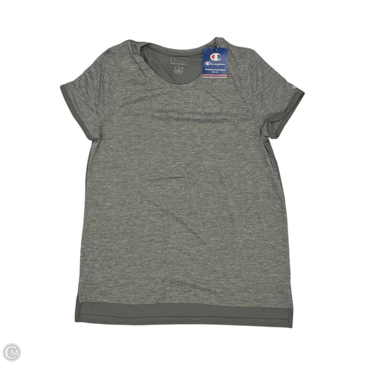 Athletic Top Short Sleeve By Champagne In Grey, Size: M