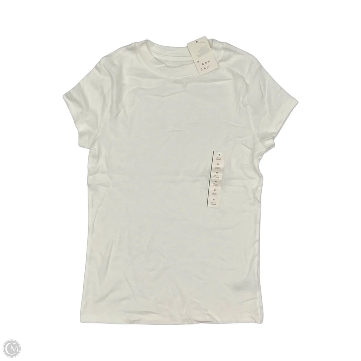 Top Short Sleeve Basic By A New Day In White, Size: M