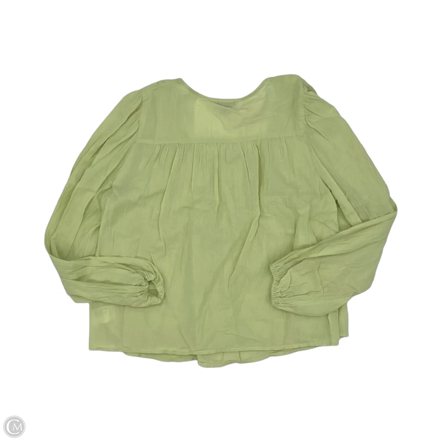 Blouse Long Sleeve By American Eagle In Green, Size: S