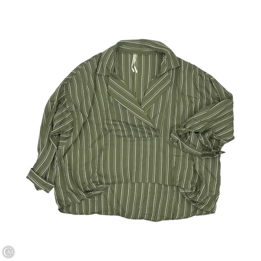 Blouse Long Sleeve By Anthropologie In Green, Size: S