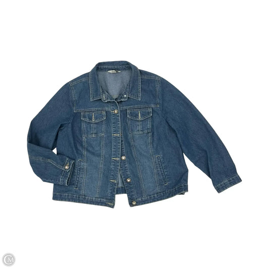 Jacket Denim By Cj Banks In Blue Denim, Size: 1x