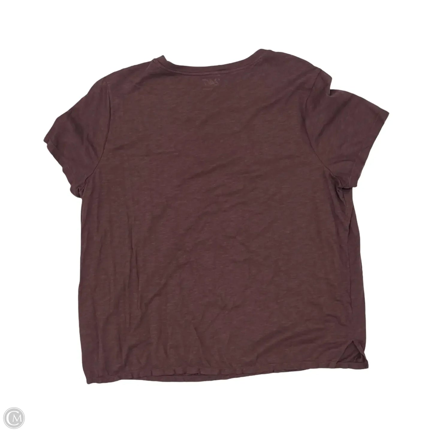 Top Short Sleeve By Maurices In Maroon, Size: 1x