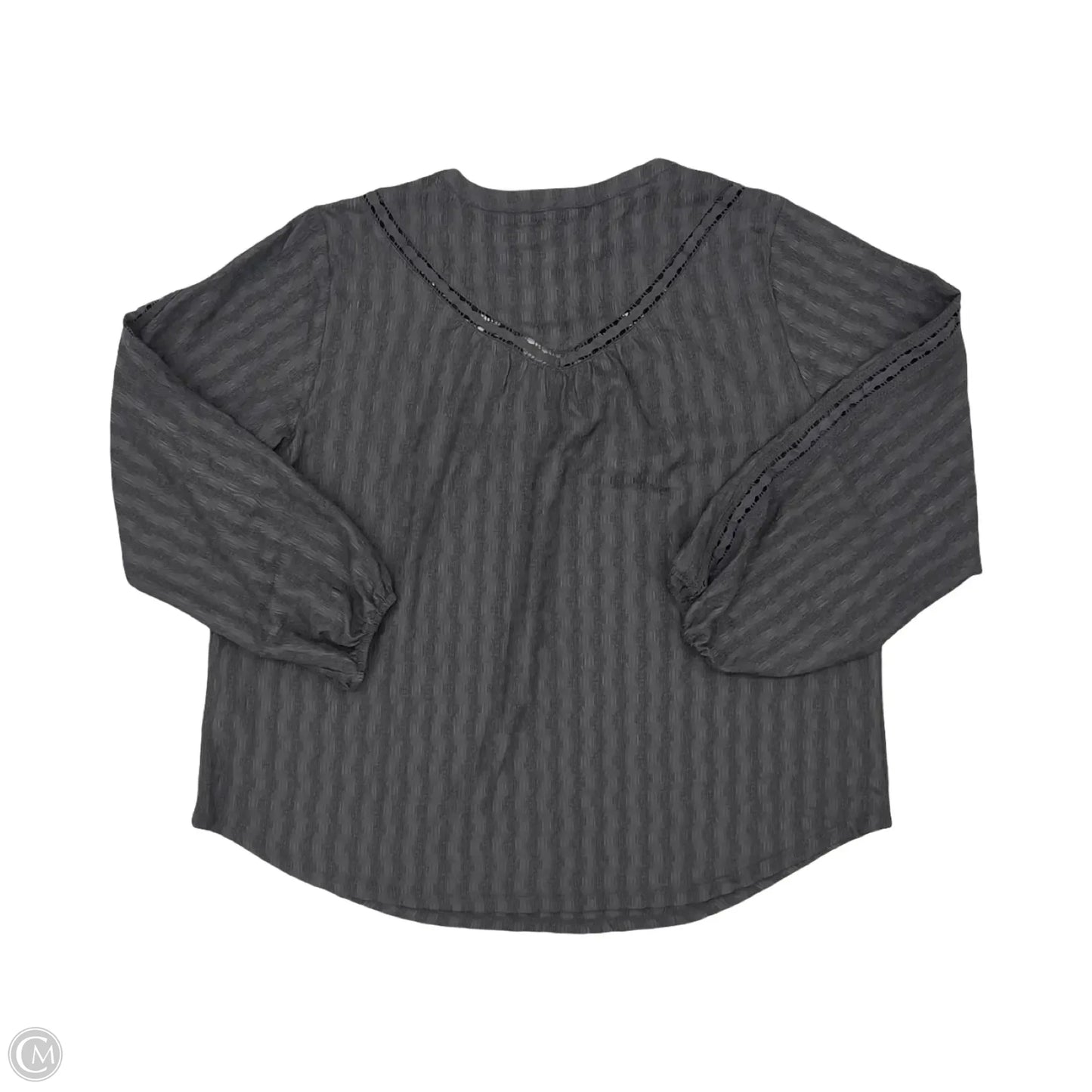Blouse Long Sleeve By Maurices In Grey, Size: Xl