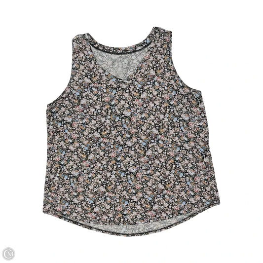 Top Sleeveless By Maurices In Floral Print, Size: 1x