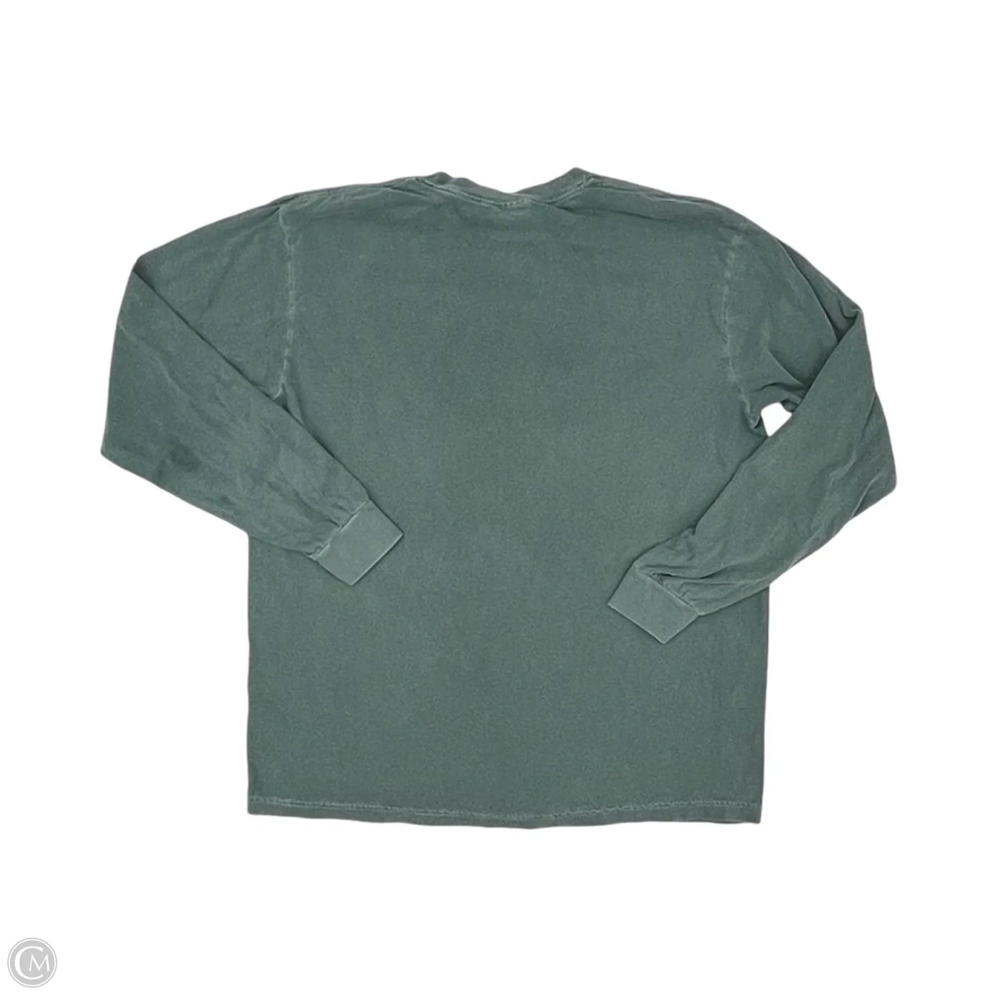 Top Long Sleeve By Comfort Colors In Green, Size: L