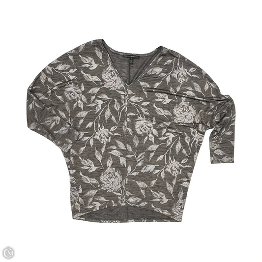 Blouse 3/4 Sleeve By White House Black Market In Silver, Size: M