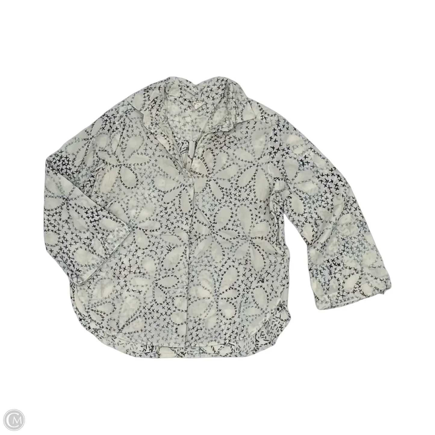 Blouse 3/4 Sleeve By Ivy Jane In Cream, Size: S