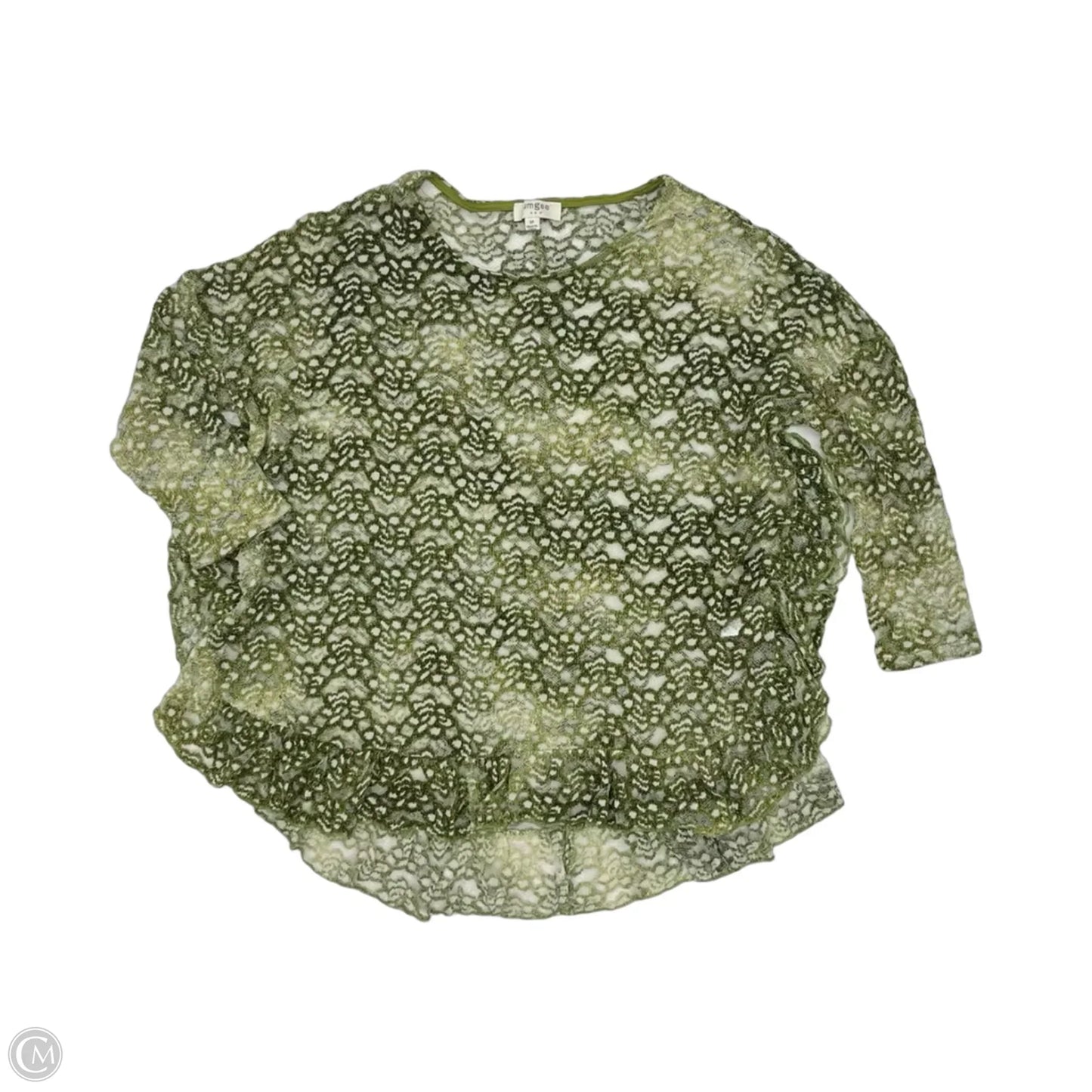 Top 3/4 Sleeve By Umgee In Green, Size: M
