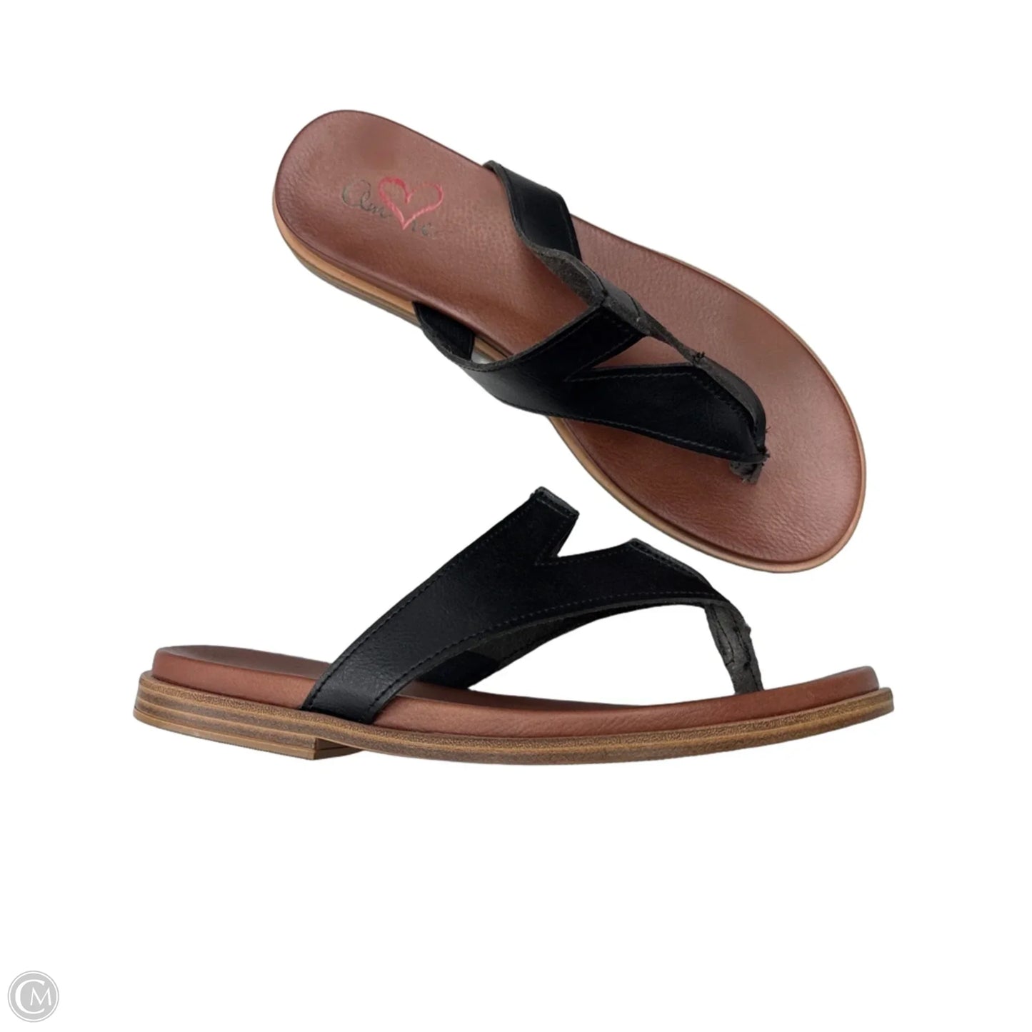 Sandals Flip Flops By Amore In Black, Size: 8