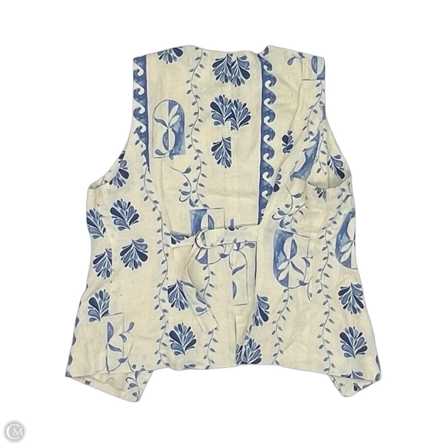 Vest Other By Rachel Zoe In Blue & Cream, Size: L