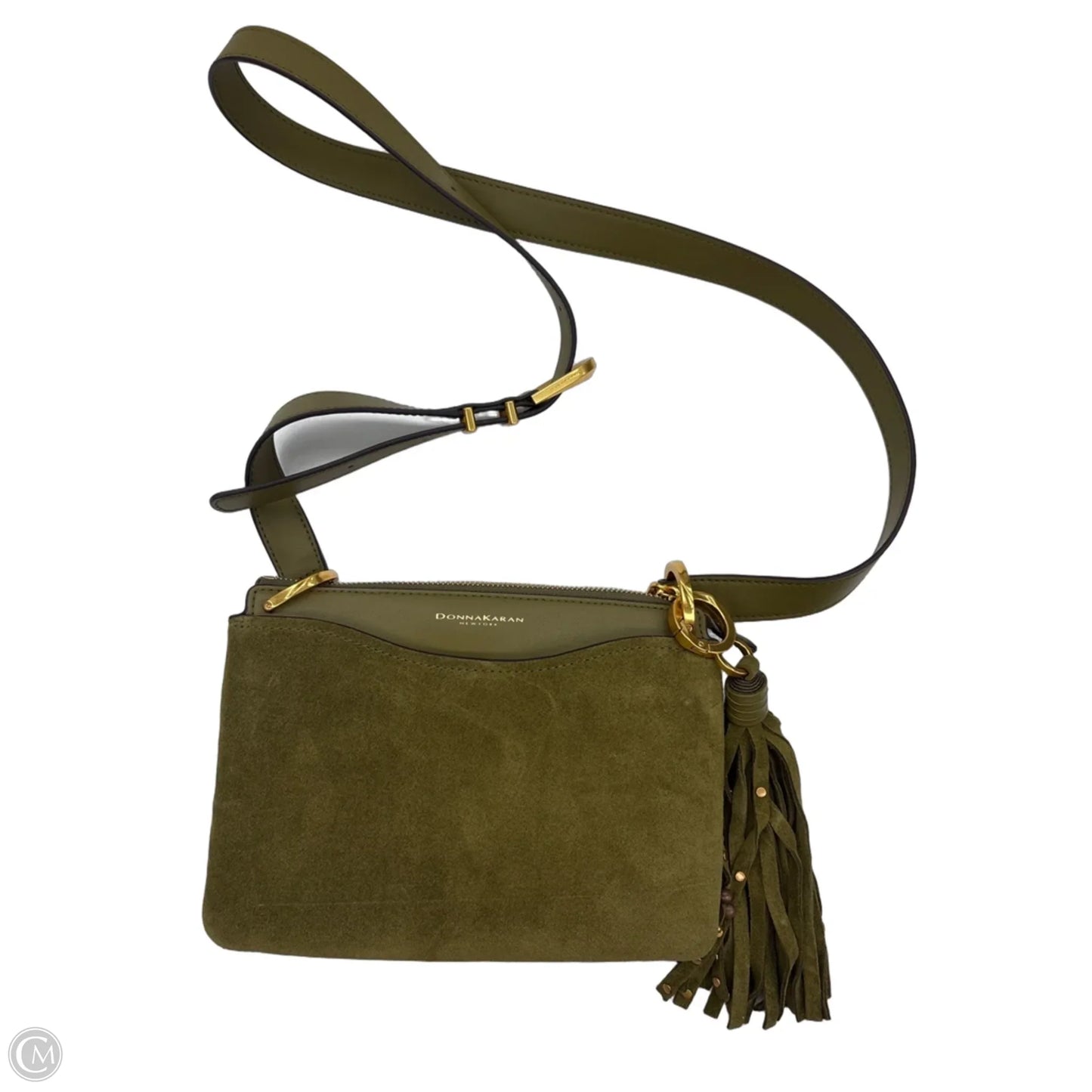 Crossbody Leather By Donna Karan, Size: Medium