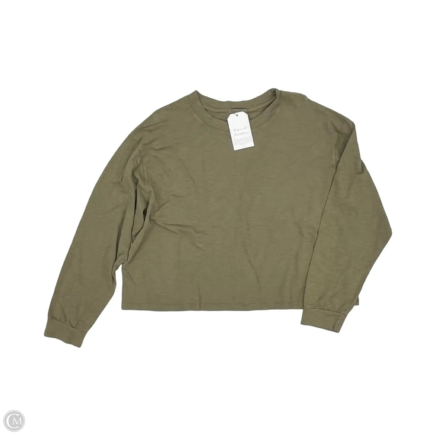 Top Long Sleeve By Cmb In Green, Size: L