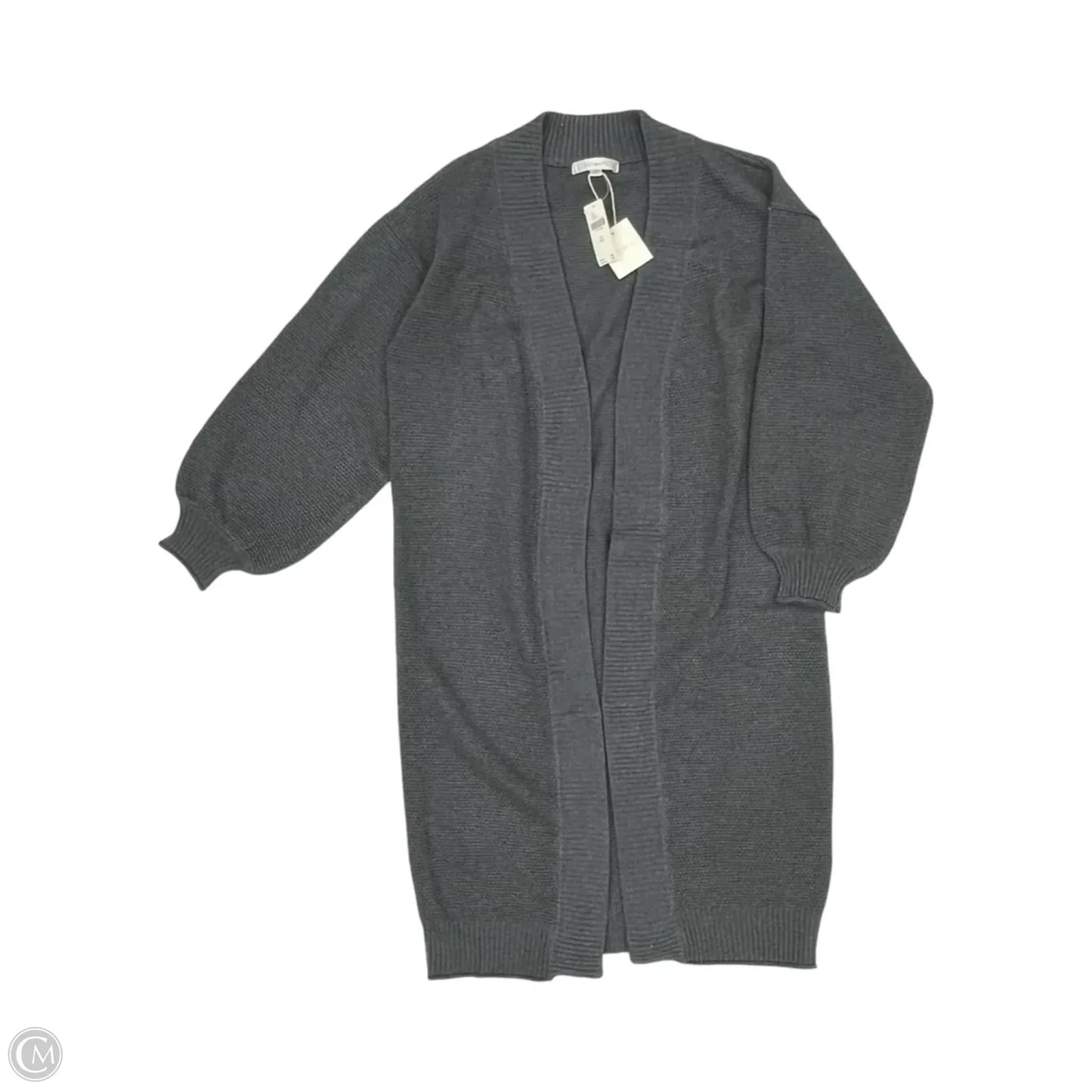 Sweater Cardigan By Flat White In Grey, Size: Onesize