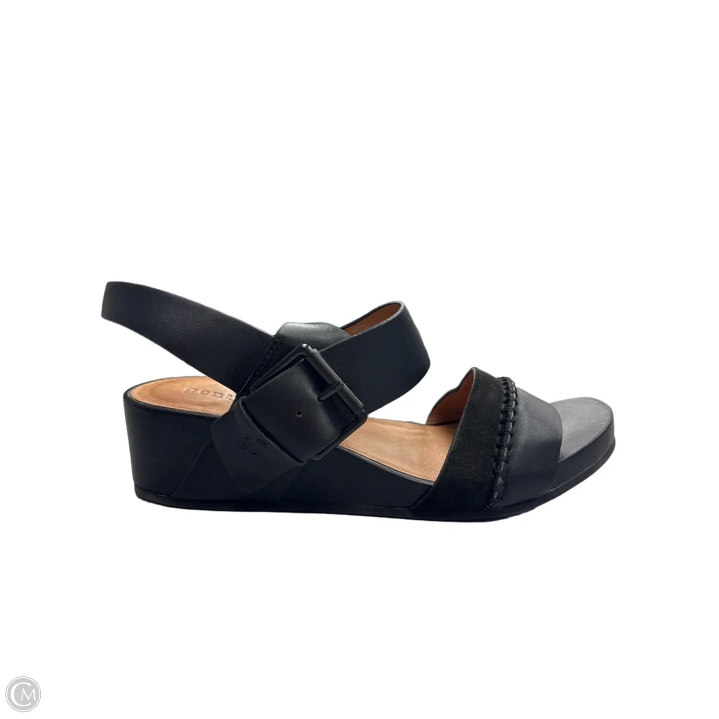 Sandals Heels Wedge By Gentle Souls In Black, Size: 9