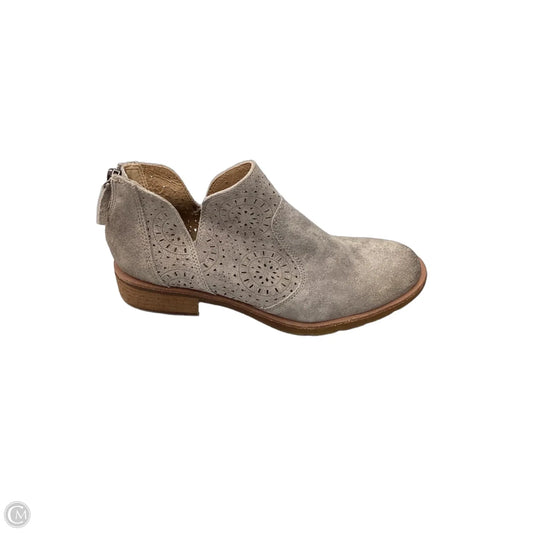 Boots Ankle Heels By Sofft In Taupe, Size: 8.5