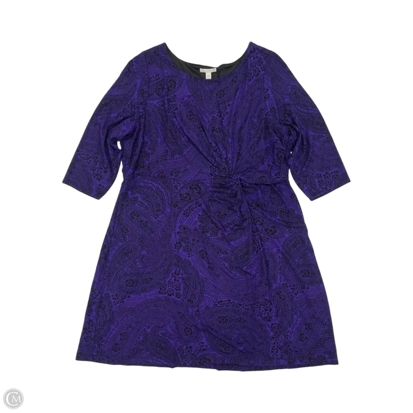 Dress Party Midi By Dana Buchman In Purple, Size: 2x