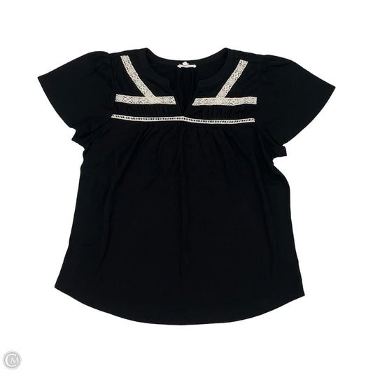 Top Short Sleeve By Maurices In Black, Size: Xl