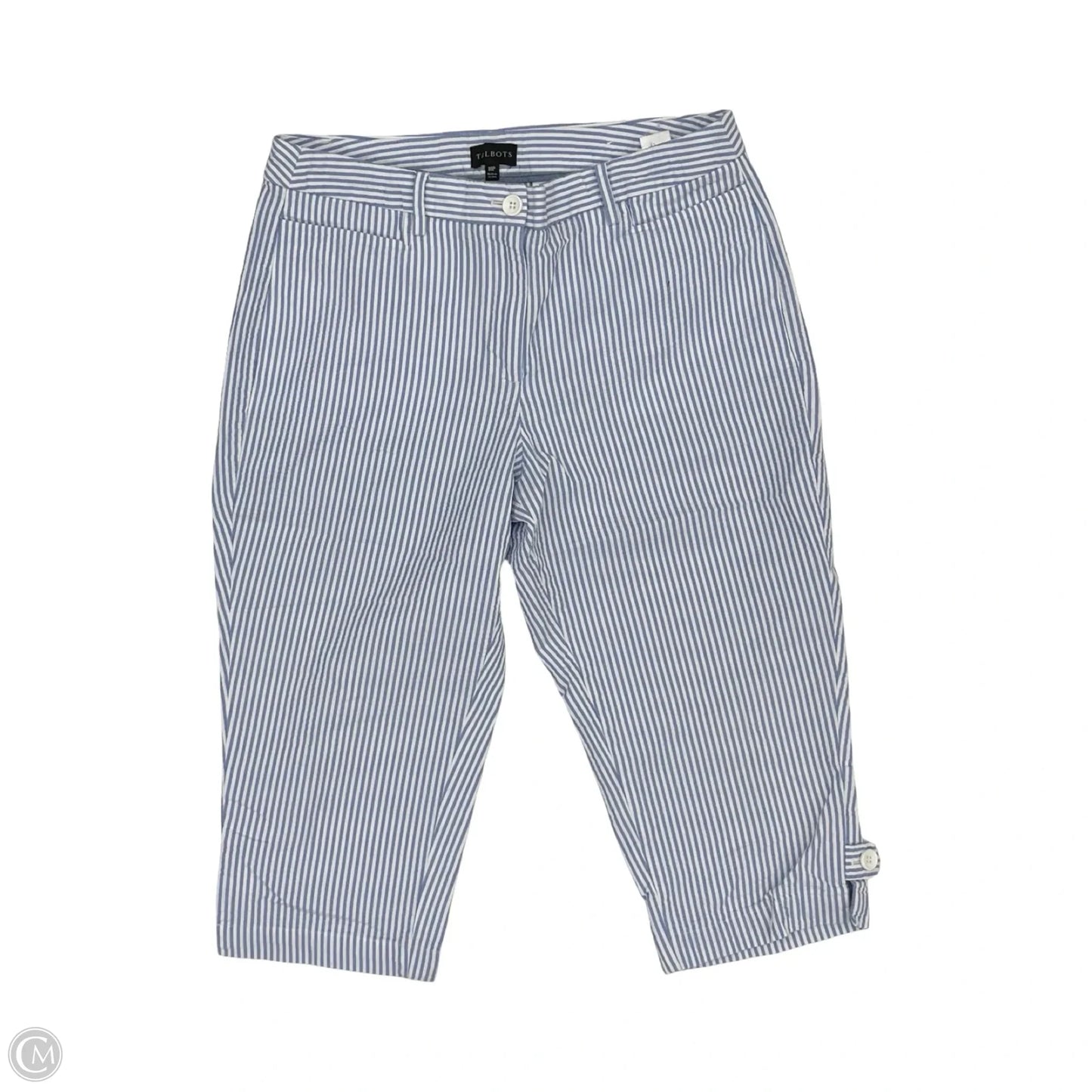 Pants Cropped By Talbots In Blue & White, Size: 10p