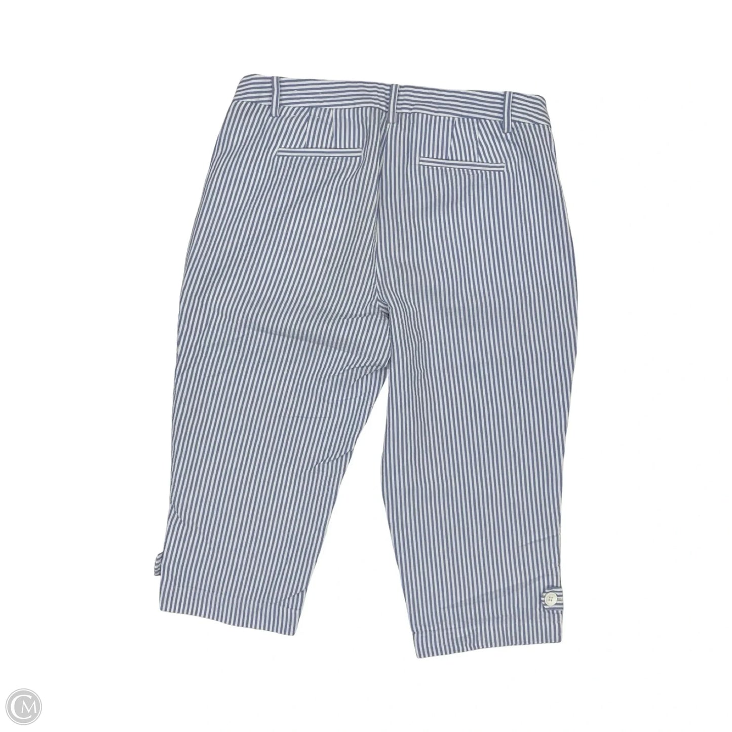 Pants Cropped By Talbots In Blue & White, Size: 10p