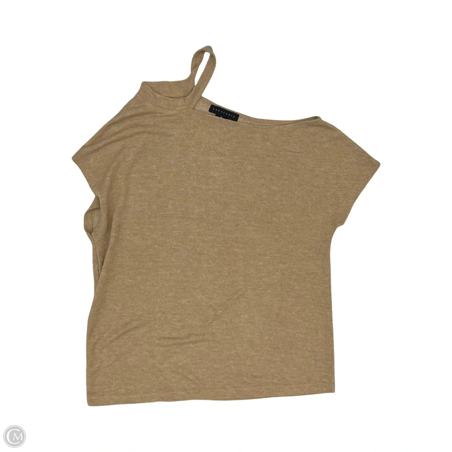 Top Short Sleeve By Sanctuary In Tan, Size: M