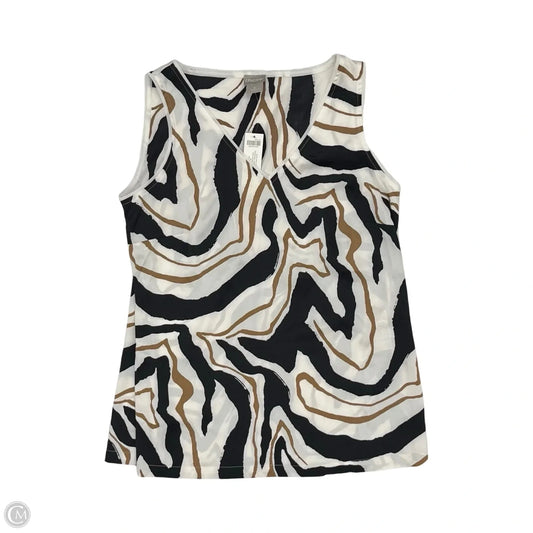 Blouse Sleeveless By Chicos In Black & White, Size: S