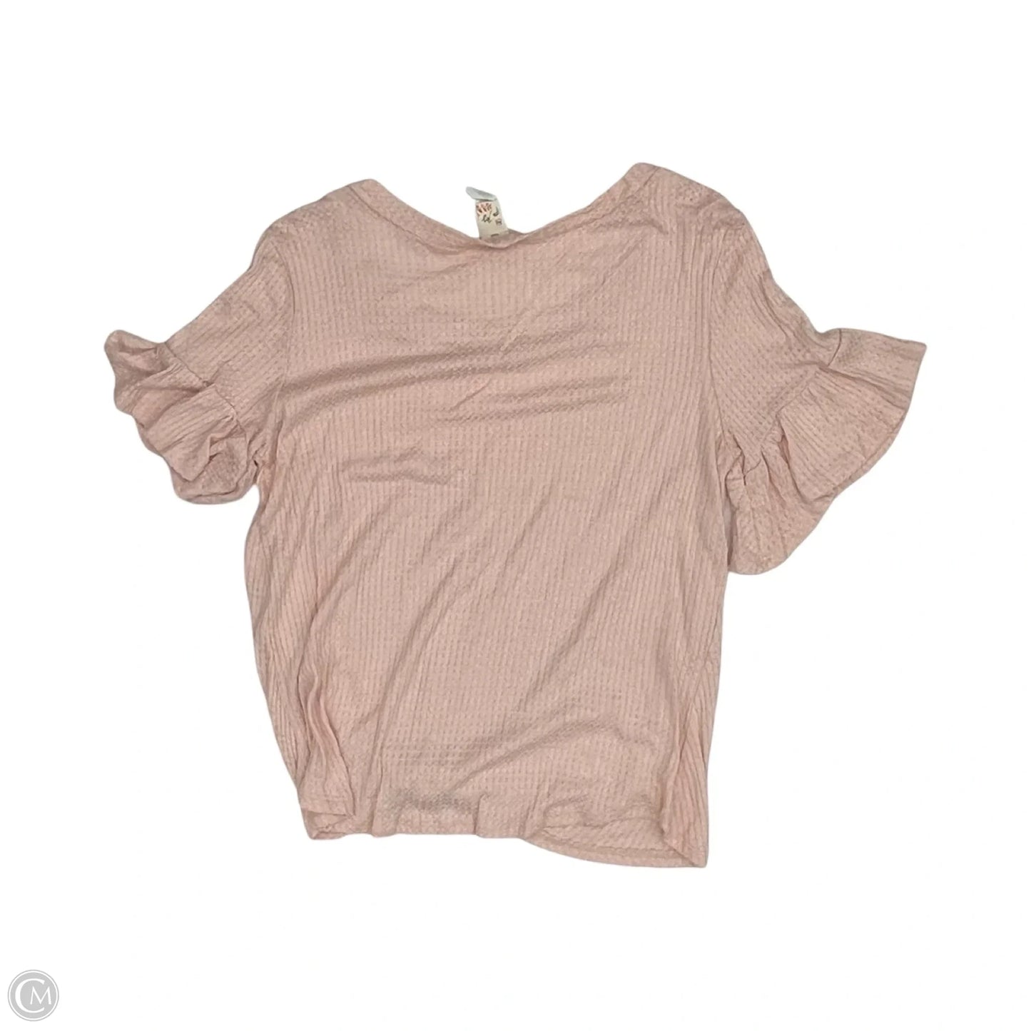 Top Short Sleeve By 7th Ray In Pink, Size: M