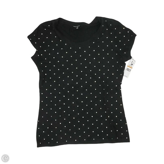 Top Short Sleeve By Chaus In Black, Size: S