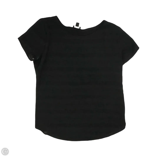 Blouse Short Sleeve By Ann Taylor In Black, Size: S