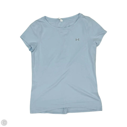 Athletic Top Short Sleeve By Under Armour In Blue, Size: M