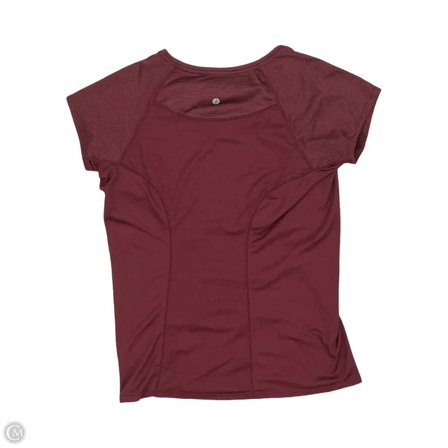Athletic Top Short Sleeve By Jockey In Maroon, Size: M