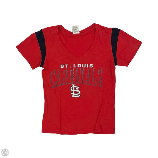 Athletic Top Short Sleeve By Genuine Merchandise In Red, Size: M