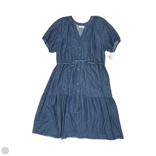 Dress Casual Midi By Sonoma In Blue Denim, Size: 2x