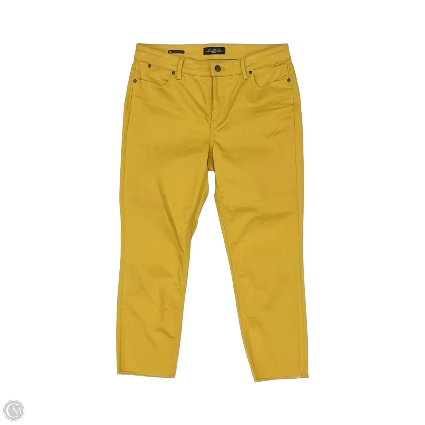 Jeans Straight By Talbots In Yellow Denim, Size: 10p