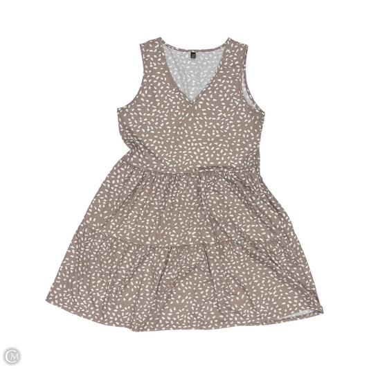 Dress Casual Short By Cme In Tan & White, Size: L
