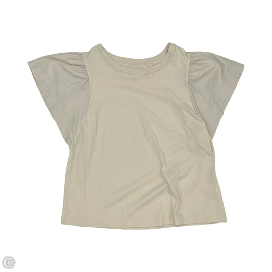 Blouse Short Sleeve By Old Navy In Cream, Size: L