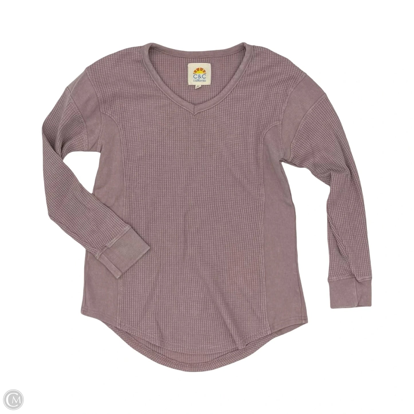 Top Long Sleeve By C And C In Mauve, Size: M