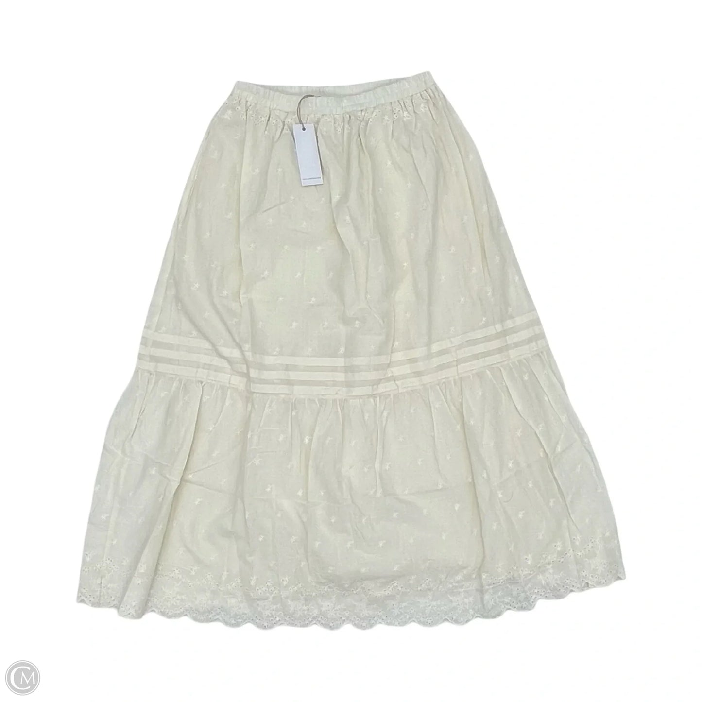 Skirt Maxi By Cmb In Cream, Size: S